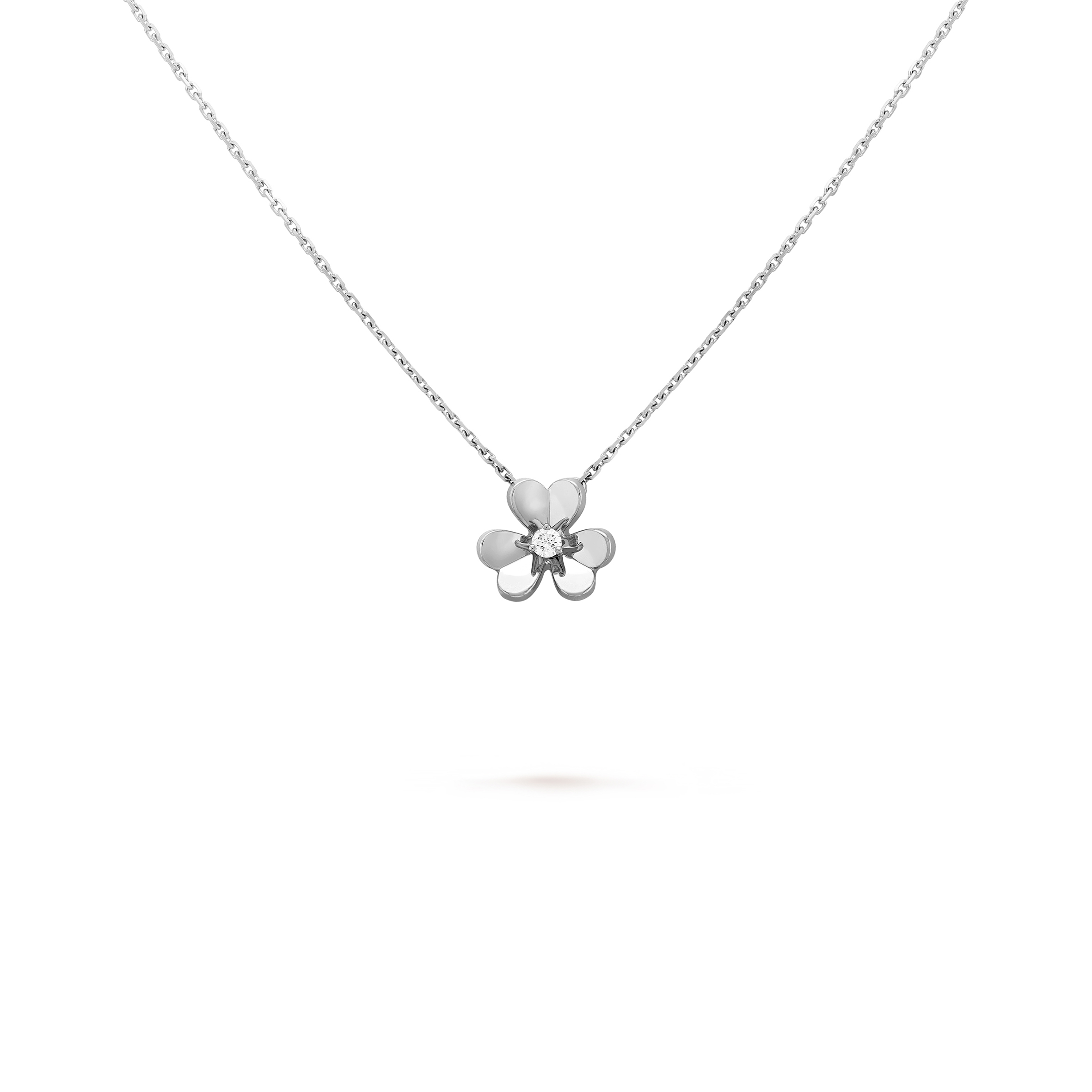 V*N CL*F arpels frivole pendant, mini model - white gold, diamond  vcarp0j400